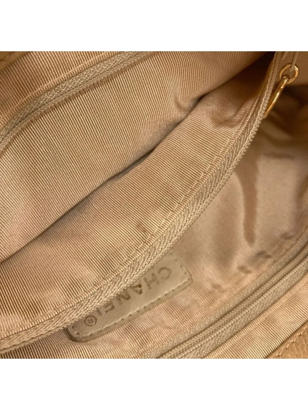 Chanel CC Logo Gold Handbag Grained Calfskin